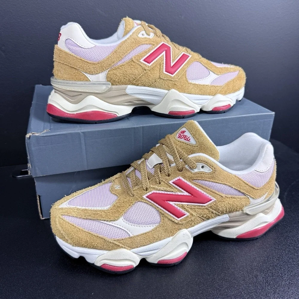 New Balance 9060 Shoes Men's 10.5 Womens 12 U9060GEA Tan Beige Pink Sneakers - Picture 4 of 14